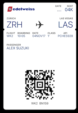 Sample Boarding Pass