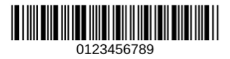 Sample Codabar barcode