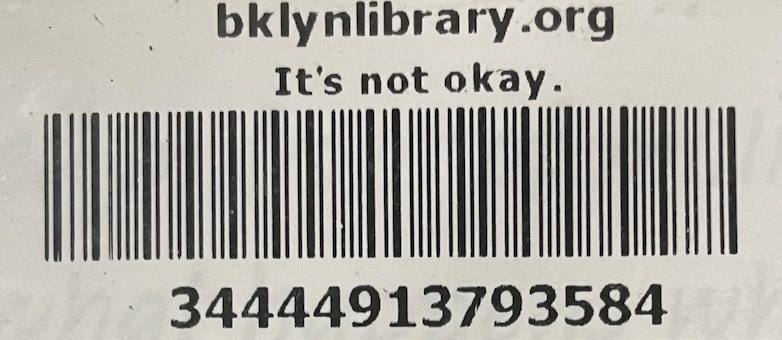 Sample Codabar library barcode